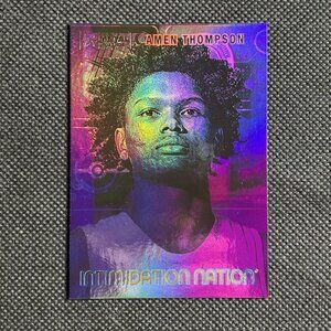 2022 SkyBox Metal Universe Champions #IN-14 Amen Thompson Intimidation Nation